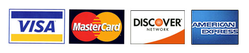 Accepting Visa, Mastercard, Discover, and American Express